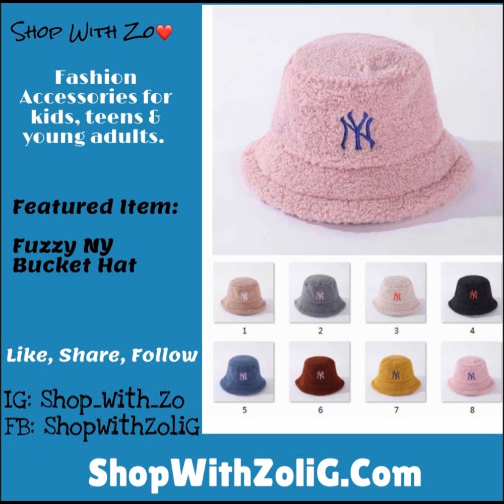 Fuzzy NY Bucket Hats